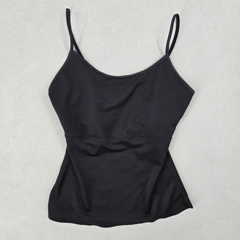 Spanx Womens Medium Black Camisole Tank Top Shapewear Activewear Athleisure